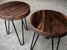 Byars wood and marble round accent table, white/walnut brown 16x16x20 by uniek (4) $120. Round Walnut Side Table With Hairpin Legs Order Online