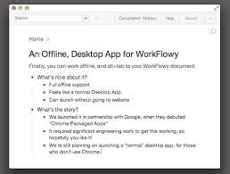 An Offline, Desktop App for WorkFlowy – Workflowy