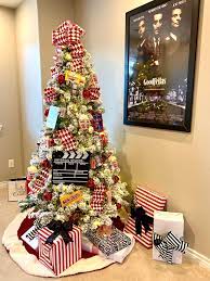 Movie Themed Christmas Tree Christmas Tree Themes Flocked Christmas Trees Decorated Flocked Christmas Trees