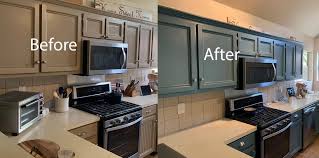 Wow, that kitchen cabinets are looking so good and i like such cool designs. Kitchen Cabinet Repaint From Tan To Blue Surepro Painting