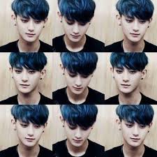 Instagram/__rin__ to liven up your thin, short, black hair without too much fuss, check out blue black hair color. Exo Tao The Blue Haired Days It S Still My Favorite Color Of His Men Hair Color Asian Men Hairstyle Dark Blue Hair