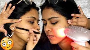 One of the common issues with using laser hair removal devices at home is incompatibility with skin tone and body hair color so it's important to note that the tria beauty hair removal laser is intended for white, ivory, beige, and light brown skin tones with black, dark brown, medium brown, and light brown hair color. I Shaved My Sister S Whole Face Did At Home Laser Hair Removal Satisfying Youtube