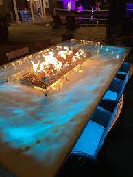 The solid construction is incredibly durable and a hammered finish gives package contents: Outdoor Marble Dining Table With Fire Pit Outdoor Fire Pit Table Outdoor Fire Table Outdoor