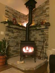Diamond hearth pads on sale now! Project Completed My Lopi Endeavor Woodstove Hearth Mantel Stone By Me Stove By The Pros Wood Burning Stove Corner Corner Wood Stove Wood Stove Hearth