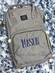 Embroidered Baby Backpack Diaper Bag At Facebook Com Sewsewchic Embroidered Diaper Bag Baby Backpack Diaper Bag Diaper Bag Backpack