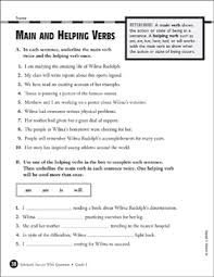 Free interactive exercises to practice online or download as pdf to print. Main And Helping Verbs Grade 5 Printable Test Prep And Tests Skills Sheets