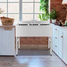 Its two drainboards give you valuable utility space for drying dishes or piling up dirty ones. Stainless Steel Utility Sink With 3 Compartment Commercial Kitchen Sink Kitchen Utility Sinks Sinks Plumbing Fixtures Plumbing Hardware Costway