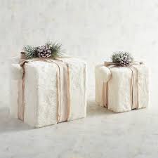 Some Presents Are Too Pretty To Be Unwrapped Covered In Faux Fur And Topped With Faux Greenery And Faux Fur Gift Classy Christmas Decor Christmas Wrapping Diy