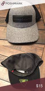 Oakley Wool Trucker Hat W Leather Insignia Patch Trucker Hat Leather Oakley