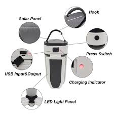China Solar Camp Light Usb Recharge 60 Led Portable Light Magnet Foldable Lamp Camping Hiking Emergency Led Lantern Light China Solar Camp Light Solar Portable Light