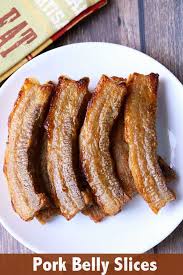 Crispy Fatty Very Flavorful Pork Belly Strips Are Perfect As A First Course Or Try Them In 2020 Pork Belly Recipes Crispy Pork Belly Strips Sliced Pork Belly Recipe