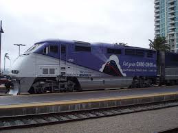 Amtrak Emd F59phi 458 With A Special Paint Job Promoting The First National Train Day Celebration In 2008 And The Coachella J Amtrak Train Downtown San Diego