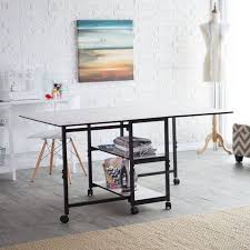 Sullivans Home Hobby Adjustable Height Foldable Table For Sewing And Crafts Walmart Com Foldable Table Hobby Table Craft Table