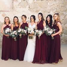 Burgundy Bridesmaid Dress High Neck Halter Neckline Chiffon Bridesmaid Dress Brid Wine Bridesmaid Dresses Burgundy Bridesmaid Dresses Fall Bridesmaid Dresses