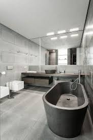 This Ultra Modern Grey Bathroom Design Focuses On Clean Lines And Minimalist Features How Woul Modern Bathroom Design Industrial Bathroom Decor Bathtub Design