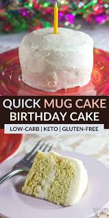 1 serving is 1 slice of cookie cake and has 3g net carbs. Keto Birthday Cake Gluten Free Mug Cake In Minutes Low Carb Yum