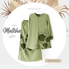 Buy Nursafia Kurung Ayesha V2 Baju Kurung Kurung Moden Corak Bunga Seetracker Malaysia