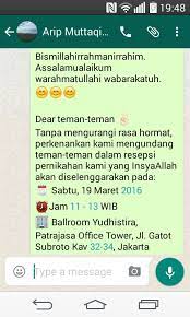 Format undangan via whatsapp koleksi undangan desain undangan contoh undangan unik. Undangan Nikah Format Undangan Via Whatsapp Guru Paud