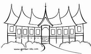 Menggambar rumah adat gadang minangkabau sumatera dengan mudah | menggambar dan mewarnai rumah adat caranya. Gambar Mewarnai Rumah Gadang Gambar Terbaru Hd