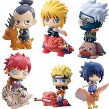 6pcs Set Funko Pop Naruto Figures With Mounts Fimo Klei