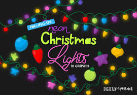 Download Neon Christmas Lights Graphic By Digitalpapers Creative Fabrica SVG Cut Files