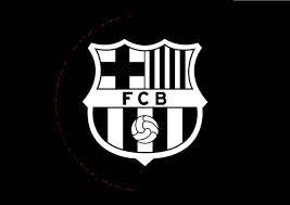 The initial barcelona badge comprised a heraldic rhombus enclosed in a green wreath with a golden crown, which had a black bat with its wings spread above it. Fc Barcelona Logo Black Background