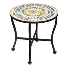 Colored Mosaic Outdoor Side Table