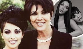 Kim kardashian west, los angeles, ca. Kim Kardashian Brings Back The 90s In A Big Way With A Throwback Snap From Her Prom With Kris Jenner Daily Mail Online