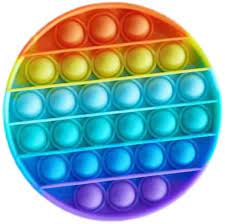 Pop It Fidget Toy Known From Tiktok Round Rainbow Geeektech Com
