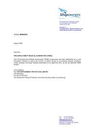 Most clinics would have resumed medical examinations. Pre Employment Medical Examination Shipowners
