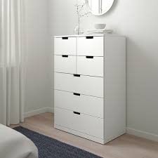 Made of acacia veneers and wood, with engineered wood. Nordli 7 Drawer Dresser White Ikea