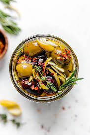 Easy Marinated Olives 7 Simple Ingredients Plays Well With Butter Recipe Marinated Olives Olive Recipes Appetizer Recipes