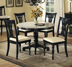 In black, white & grey. Granite Dining Room Table Chairs Black Round Sets House N Decor