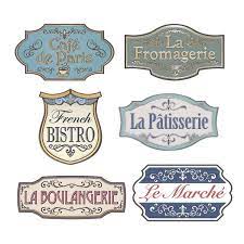 Mix and match our paris themed party supplies and create unique decorations and party favors for your guests. Case Of 72 Beistle French Shop Sign Decoration Cutouts