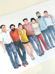 Custom Family Drawing Family Drawing Illustrated Family Portrait Wedding Illustration