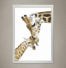 Giraffe Family Print Animal Print Nursery Wall Decor Wall Art For Children S Room Baby Room Decor Watercolor Animal Illustrations Nursery Animal Prints Animal Wall Art Nursery Wall Decor