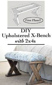 Diy Upholstered Bench Using 2 X 4 Boards Cheap Home Decor Easy Home Decor Furniture