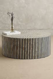 Rounded Inlay Drum Coffee Table Coffee Table Inlay Furniture Decor