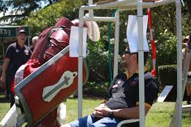 Yesterday some of our members went along to the Medieval Village Fair at  Camelot Castle and took part in the Dunk Bucket Challenge. The Hoddles  Creek CFA Juniors took advantage of members