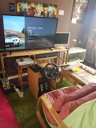 I used some components from the sketch up warehouse, i have to say thanks to all the authors. Diy Racing Wheel Stand For Logitech G920 Gaming