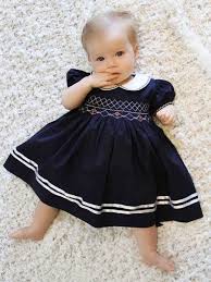 Hand Smocked Heirloom Navy Girls Special Occasion Dress Girls Smocked Dresses Girls Special Occasion Dresses Girls Christmas Dresses