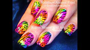 In this way, the effect will improve the design to make it more realistic. Diy Rainbow Nails Animal Print Easy Hot Summer Neon Nail Art Design Youtube