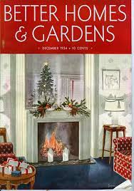 Better Homes And Gardens December 1934 Vintage Christmas Fireplace Tree Home Living Ro Better Homes And Gardens House And Home Magazine Home And Garden