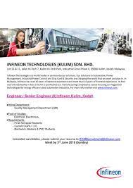 Assists the facilities manager/coordinator in providing facilities support and service to client in their own… location: Universiti Malaya On Twitter Job Vacancy Engineer Senior Engineer At Infineon Kulim Opportunity For Final Semester Students With Background In Electrical Or Electronics Studies Submit Your Resume To Ifkmrecruitment Infineon Com Latest By