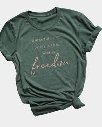 Where The Spirit Freedom Tee In 2020 Freedom Shirts Christian Shirts Designs Christian Shirts