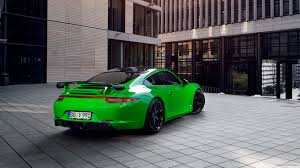 2013 Techart Porsche 911 Carrera 4s Emerald Green Rear Hd Wallpaper 7