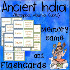 Ancient India Memory Game And Flashcards Harappa Maurya Gupta Ancient India Flashcards Memory Games