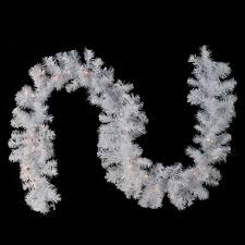 This christmas spruce garland by national tree company® will add an elegant touch to your home for the holiday season. Northlight 9 X 12 Prelit White Crystal Spruce Artificial Christmas Garland Clear Lights Target