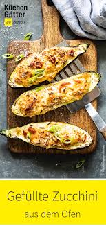 Vegetarisch Gefullte Zucchini Aus Dem Ofen Rezept Rezepte Gefullte Zucchini Vegane Hauptspeisen