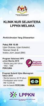 Facebook'ta klinik nur sejahtera baling'in daha fazla içeriğini gör. Dapatkan Perkhidmatan Lppkn Di Klinik Lppkn Melaka Facebook